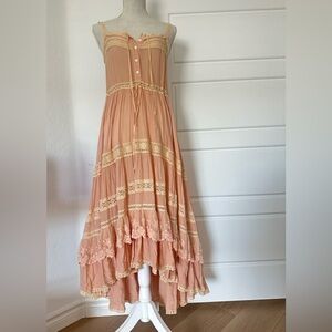 Only Swap Spell Prairie Sun Dress in Peach.